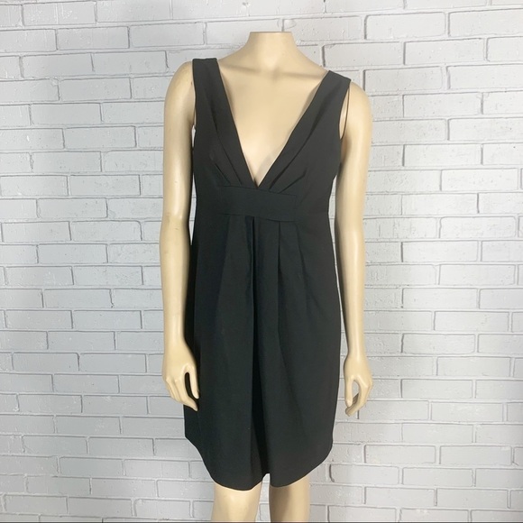 Laundry By Design Black Pleated V-Neck Dress - Picture 1 of 8